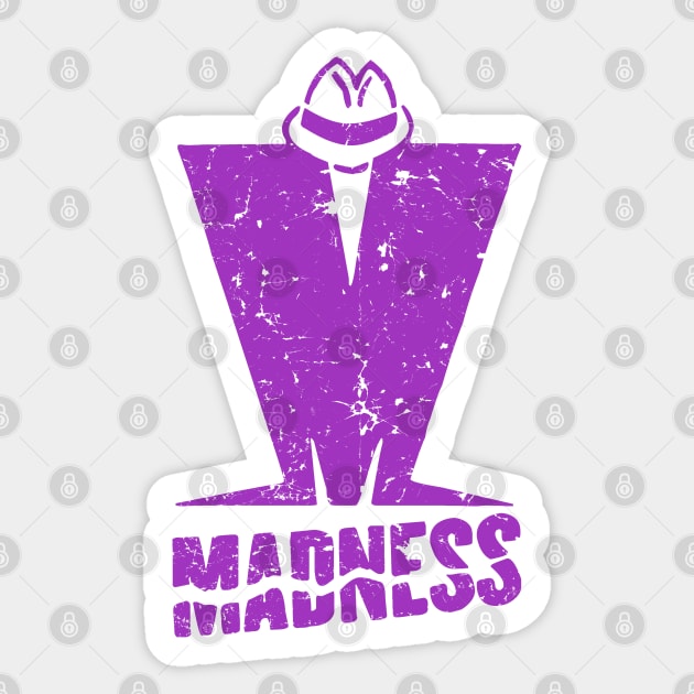 Madness - Retro Purple Sticker by Skate Merch